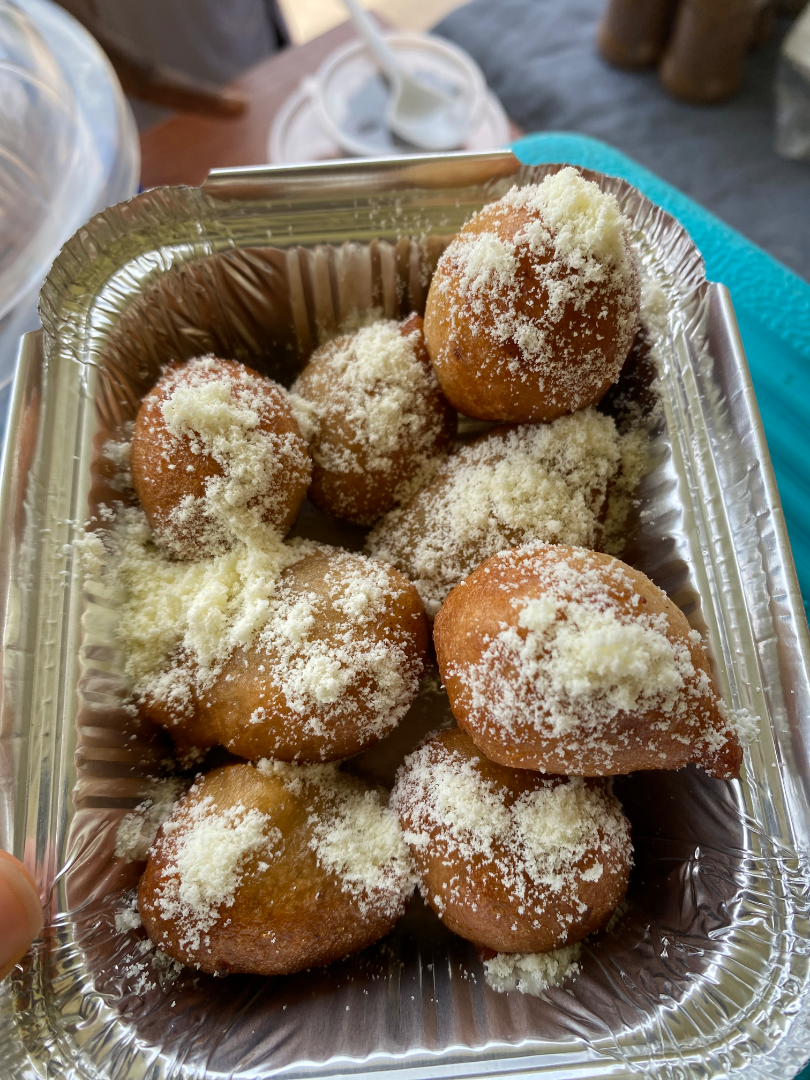 Coconut puffpuff with toppings - 1