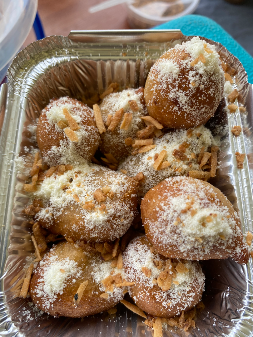 Coconut puffpuff with toppings - 2