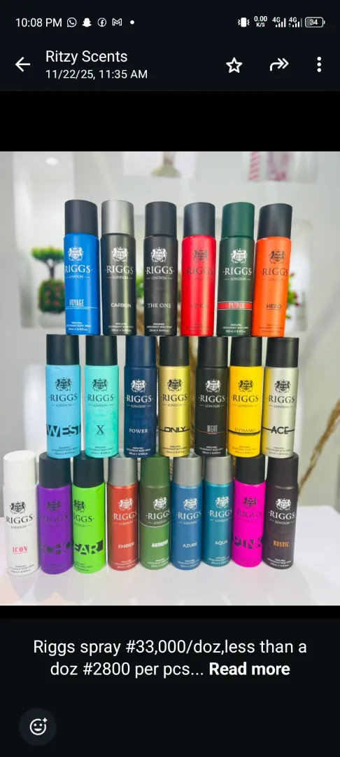 Riggs body spray - 2