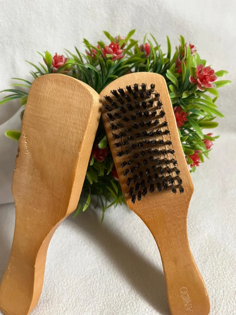 Wooden hair brush